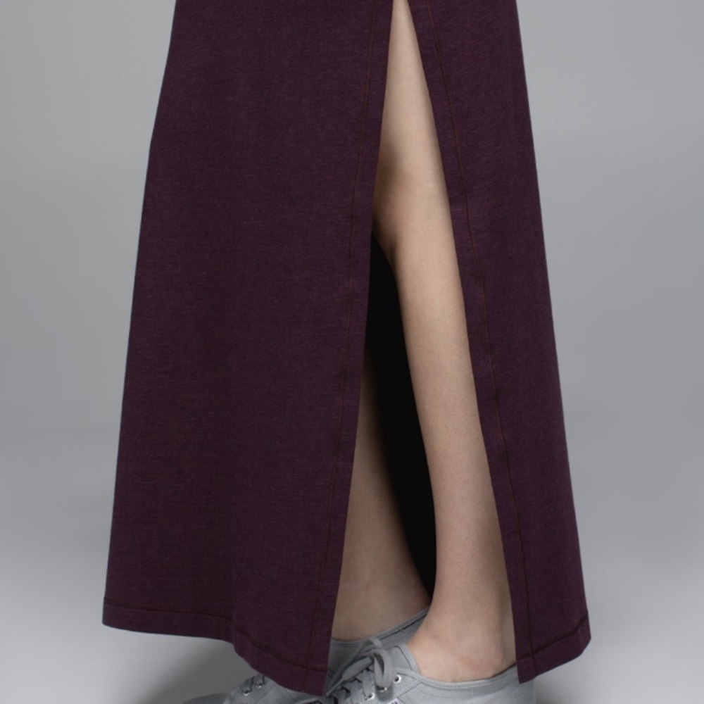 EUC Burgundy LULULEMON Refresh Racerback Tank Maxi Dress 2 / 4, S Soft Stretchy - Picture 3 of 12